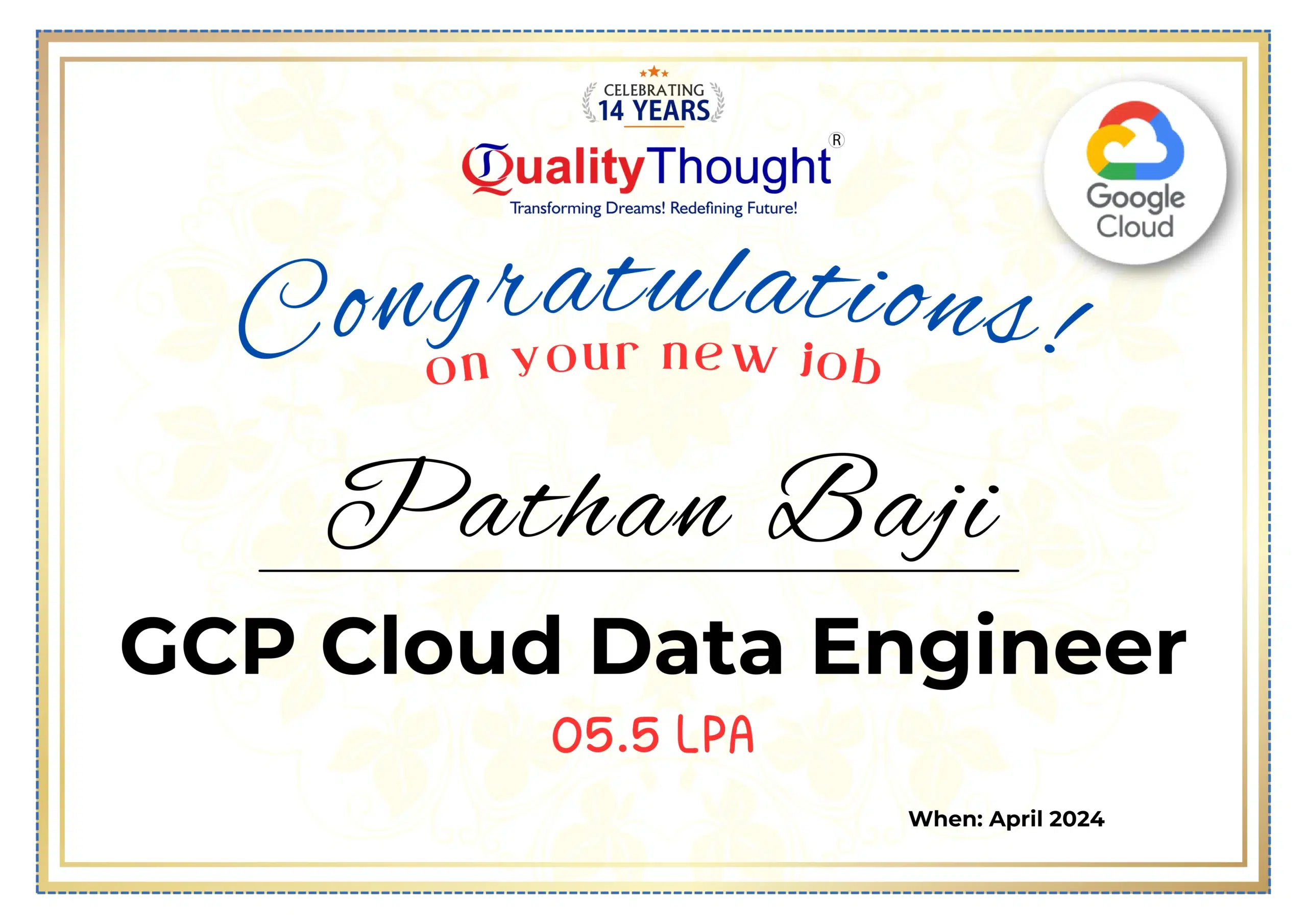 GCP Google Data Engineer Training Certificate