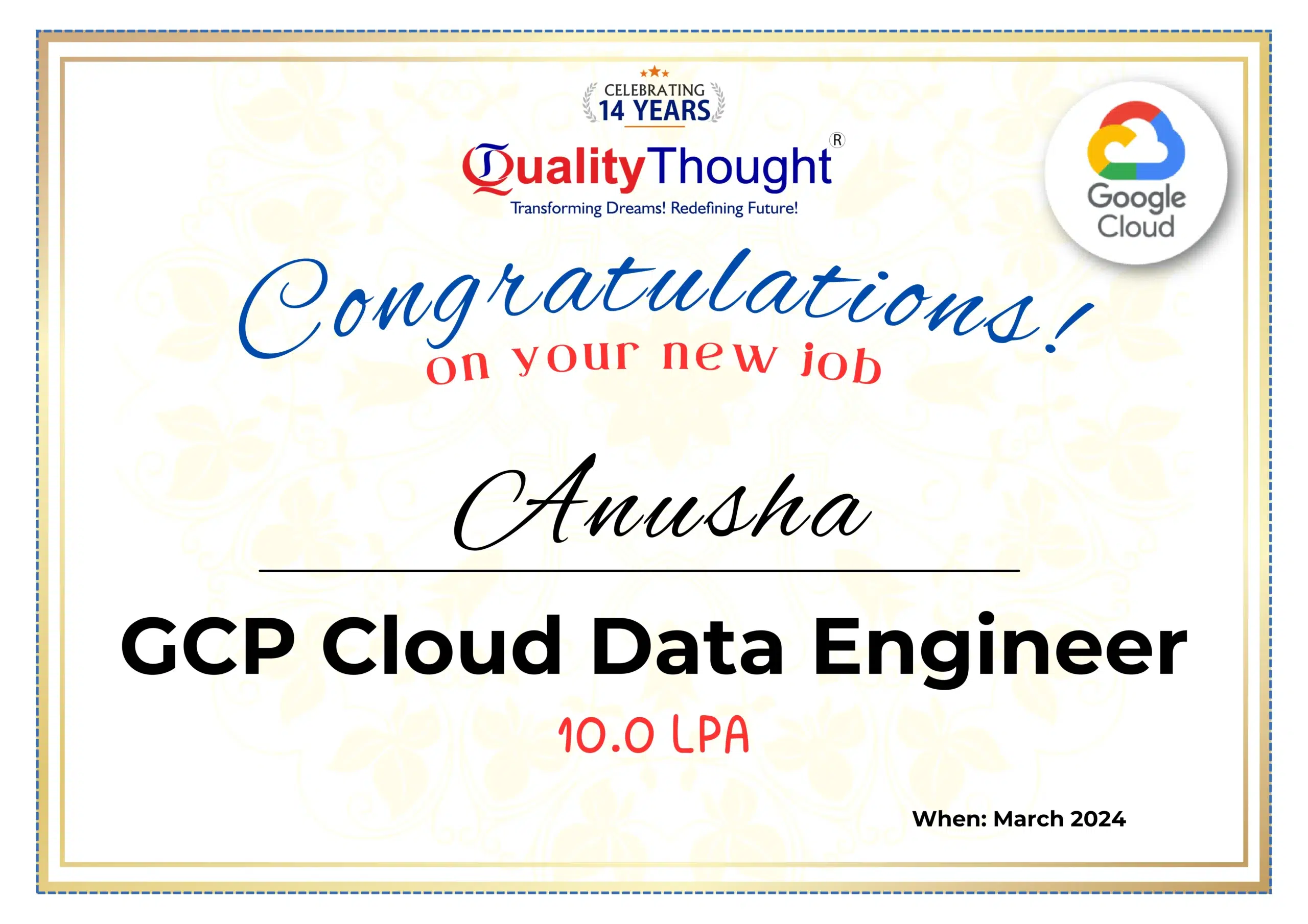 GCP Google Data Engineer Training Certificate