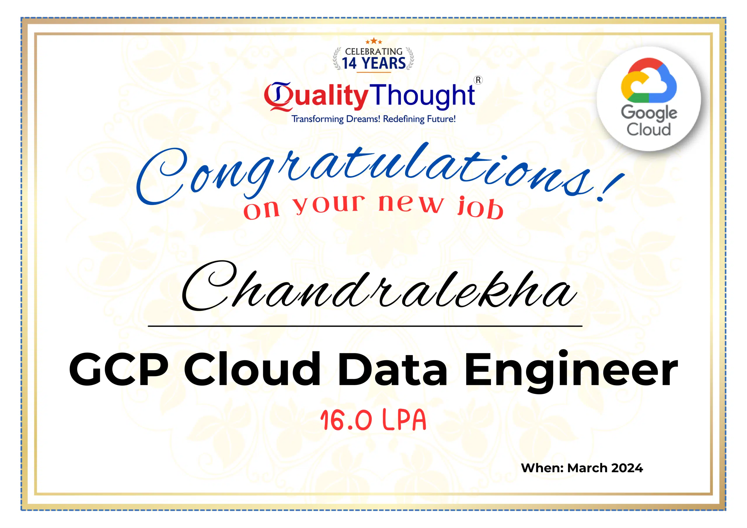 GCP Google Data Engineer Training Certificate